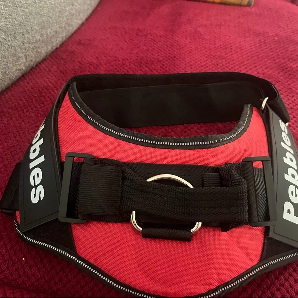 Red and Black Pebbles Dog Harness